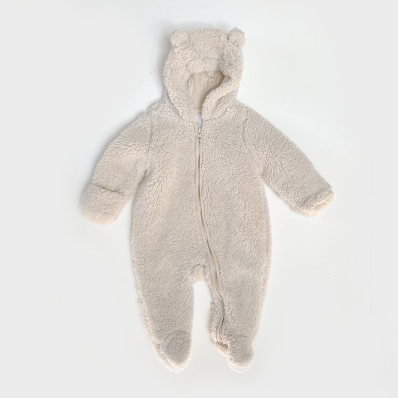 NWOT Baby GAP Sherpa Bear One-Piece - Picture 1 of 3